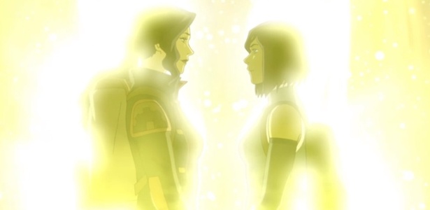 Cena de "Avatar: A Lenda de Korra" sugere romance entre Korra e Asami (Foto: Divulgação)