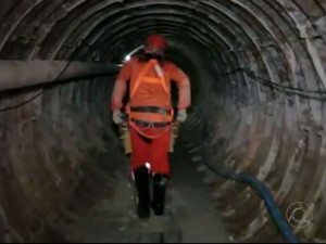 Escavação de túnel também foi alvo da inpeção (Foto: Reprodução/TV Cabo Branco)