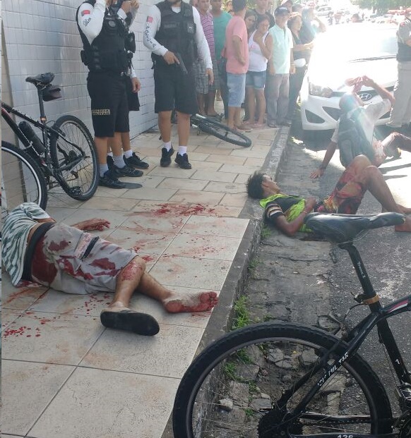 Dupla tentativa de homicídio aconteceu no Centro de Guarabira (Foto: Reprodução/WhatsApp)