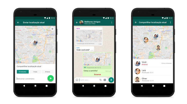 Novo artifício do aplicativo permite compartilhar sua localização em tempo real com quem você desejar.