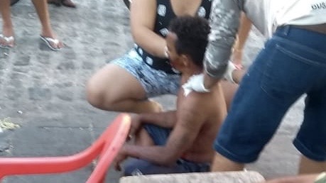 A vítima foi socorrida para o Hospital Regional (Foto: Reprodução/WhatsApp)