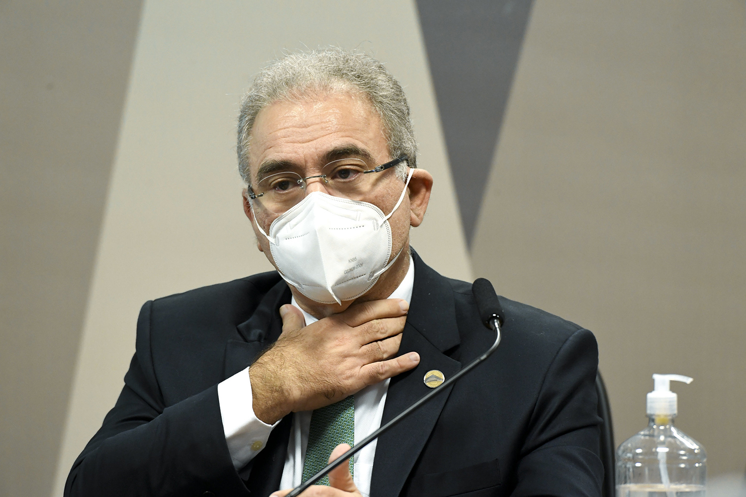 O ministro da Saúde, Marcelo Queiroga, durante a CPI da Covid - Jefferson Rudy/Ag. Senado.